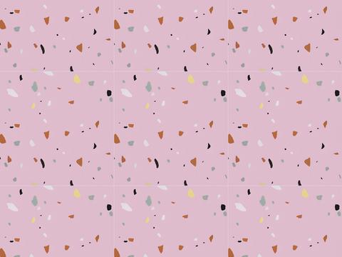 Pink terrazzo tiles