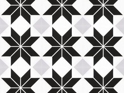 Modern black and white simple small tiles