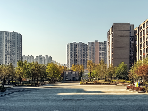 Exterior View of Modern Daytime Industrial Park