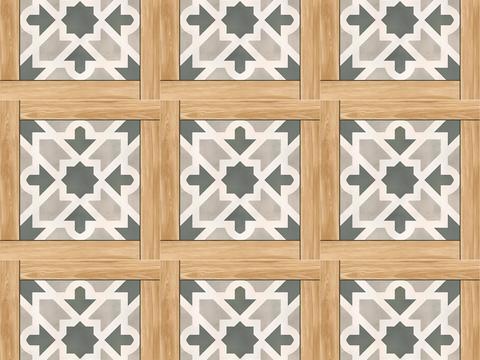 Moroccan wood-grain tiles