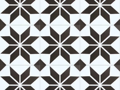 Generation Simple Black and White Parquet Tile Tile