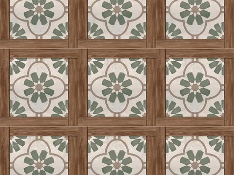 Moroccan wood-grain tiles