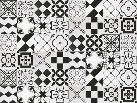 Nordic Modern Black and White Retro Tiles