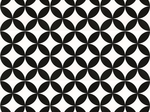 Modern black and white simple small tiles