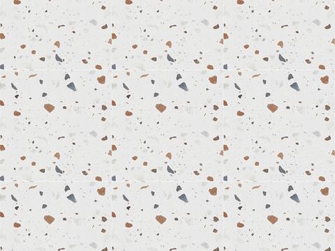 Milk white terrazzo small tiles