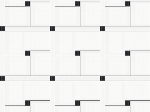 Generation Simple Black and White Parquet Tile Tile