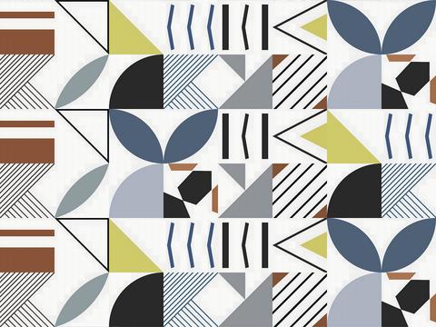 Nordic Modern Colored Geometric Tiles