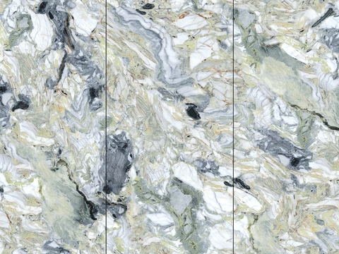 Cold Emerald Marble Rock Slab 2