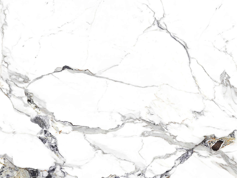 White marble rock slab