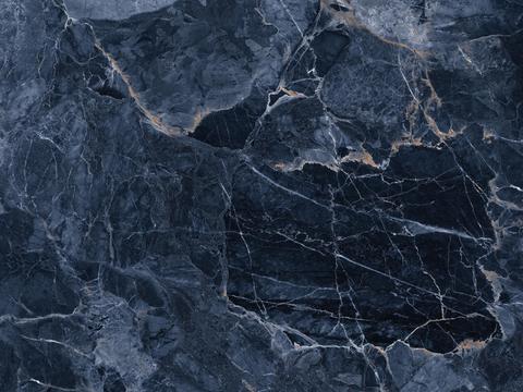 Blue and Black Light Luxury Pattern Marble Rock Slab