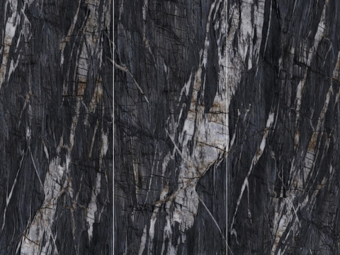 Rainforest Black Marble Rock Slab