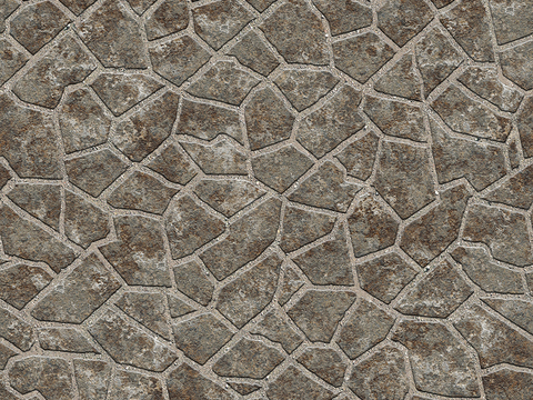 Seamless irregular mosaic slate floor tile pavement road ground square paving