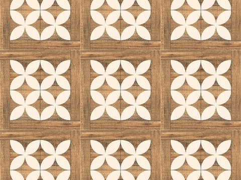 French vintage wood grain tiles