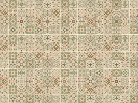 Vintage French color mosaic tiles