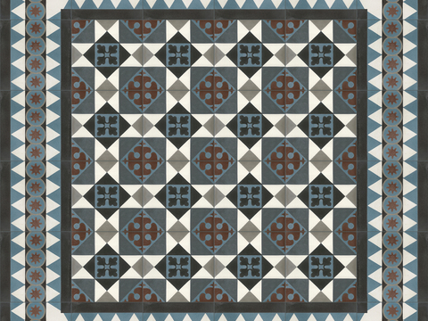 Seamless Retro Geometric Patchwork Pattern Tile Tile Floor Tile Wall Tile