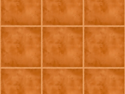 Vintage orange plaid tiles