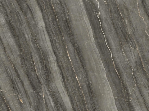 Italian oblique gray marble rock slab