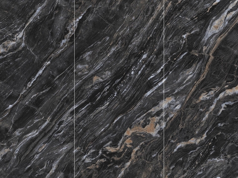 Black gilt marble rock slab