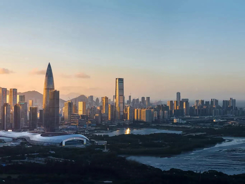 Shenzhen Bay City Seaside Dusk Exterior 14