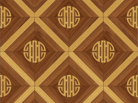 Chinese Wood Pattern Collage