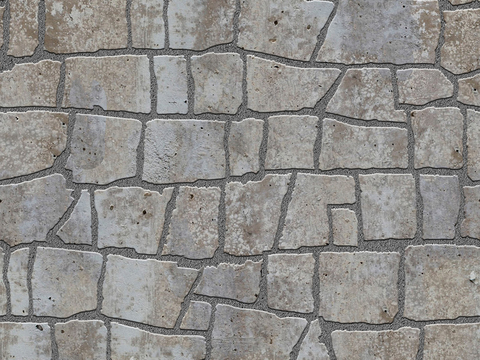 Seamless irregular mosaic slate floor tile pavement road ground square paving