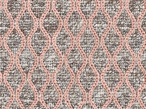 Seamless Pink Geometric Pattern Coarse Knitted Texture Texture Fabric