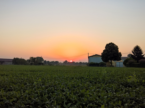 Sunrise sunset cloudy sky landscape landscape