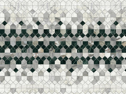 Vintage gradient marble mosaic mosaic tile