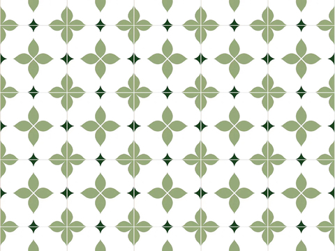 Small fresh green pattern tiles