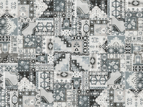 Grey retro European-style tiles