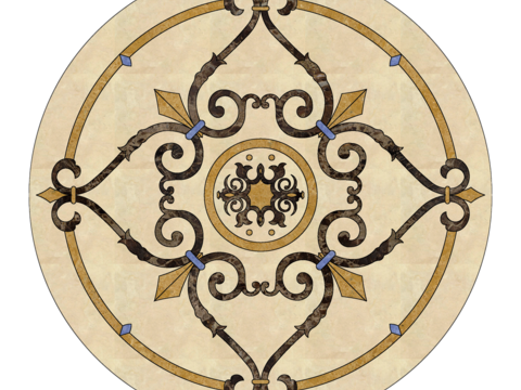 Round Buckle-free Marble Stone Pattern Texture