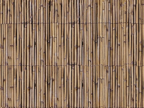 Seamless yellow distressed bamboo pole bamboo fence