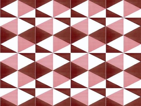 red and white geometric mosaic