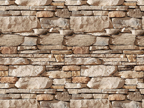 Seamless culture stone wall