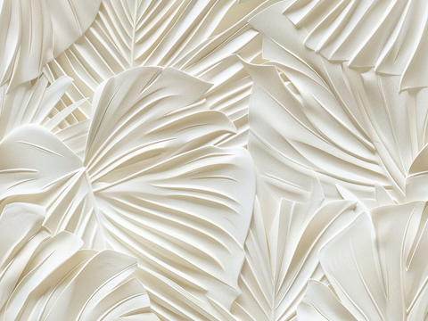 Beige plant embossed texture paint