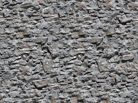 Seamless gray outdoor building rock block stone wall tile wall ground