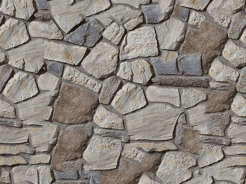 Seamless culture stone rubble rock broken building exterior (2)