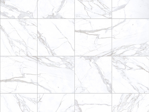 Seamless Modern White Marble Stone Geometric Splicing Parquet Pattern Tile Floor Tile Wall Tile