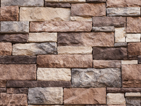 Seamless culture stone building exterior wall rock wall rubble culture stone natural rock