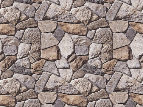 Seamless culture stone wall