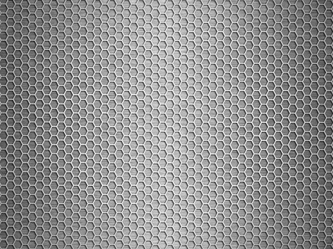 silver honeycomb mesh metal