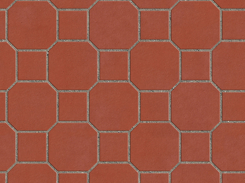 Seamless Pottery Tile Geometric Patchwork Floor Tile Sidewalk Road Ground Square Paving