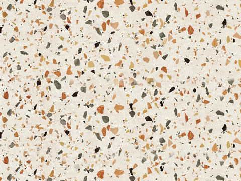 Seamless colored particle terrazzo