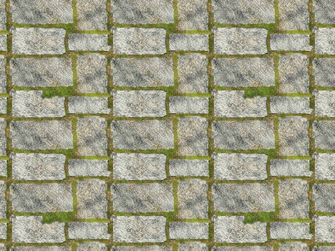 Seamless outdoor grass-planting brick