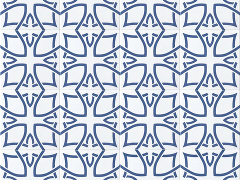 Seamless blue and white tiles