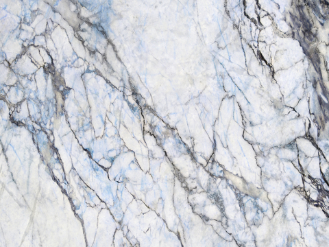 Blue Gold Foil Marble Marble Rock Slab