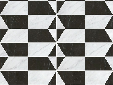 Seamless black and white mosaic tile