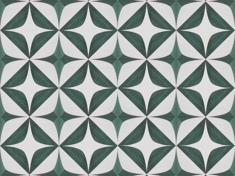 Seamless green geometric tiles