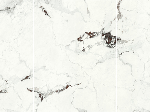 Kapra White (Six-line) Marble Rock Slab