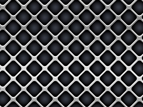 brushed metal grid